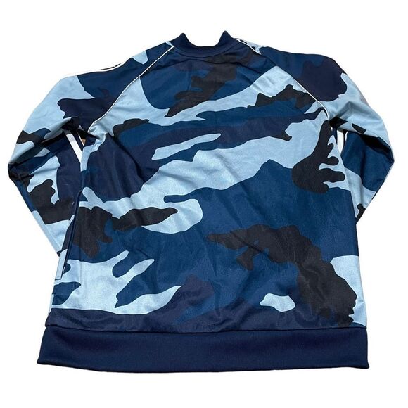 Adidas Blue Camo Print Full Zip Track Jacket - Picture 2 of 3